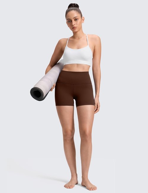 CRZ YOGA Biker Shorts - High Waisted Butterluxe Spandex for Women | 4-Inch Workout & Yoga