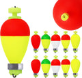 Weighted Fishing Bobbers 10-Pack - High-Visibility Slip Bobbers for Catfish | 5 Sizes & Styles