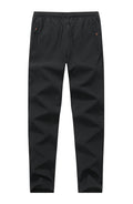 ZooYung Boys Girls Fleece Lined Warm Joggers Pants Water Resistant Waisted Thermal Winter Sweatpants Running Hiking with Zipper Pockets(13822Black10)