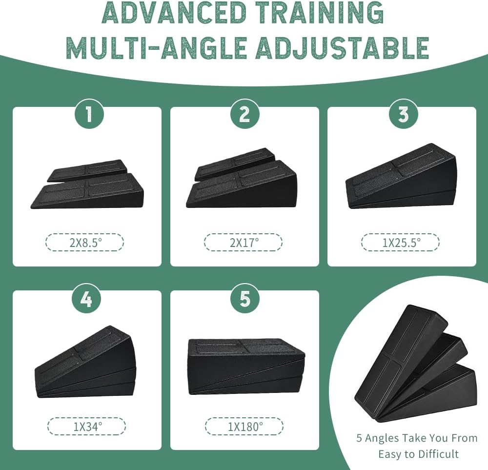 Squat Wedge Block Set - High-Density EPP Slant Board with Anti-Slip Surface | 8.5° & 17° Angles