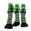 HIFROM 3pcs/Set Golf Club Argyle Knit Head Covers Headcovers Vintange Pom Pom Sock Covers 1-3-5 Replacement for Driver & Woods Green & Black