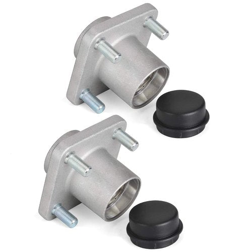 10L0L RXV Front Wheel Hub Assembly with Hub Bearings/Oil Seals/Dust Covers for EZGO RXV G&E Golf Carts 2008 Up. OEM# 609603, 600001, 6204 (Pack of 2)