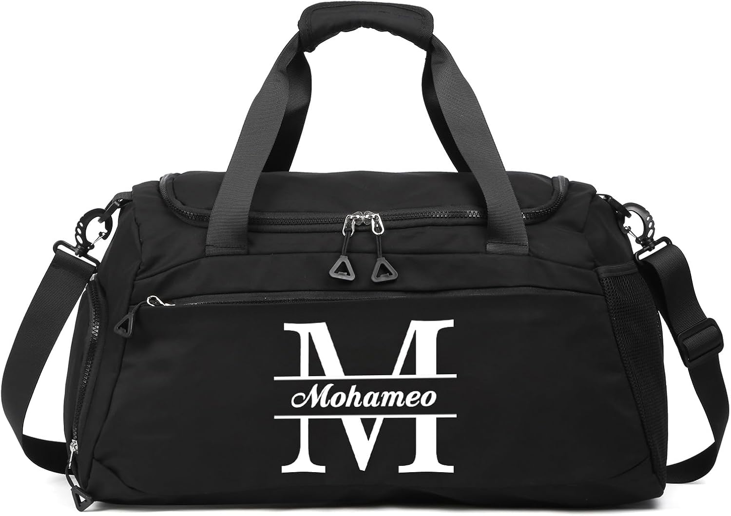Skiennix Personalized Travel Duffel Bag - Custom Letter Oxford Cloth Gym Bag with Wet Pockets | Ideal for Men & Women