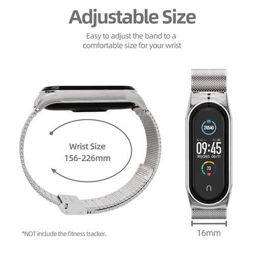 MIJOBS Strap for Xiaomi Mi Band 5 Mi Band 6 Mi Band 7 Breathable Replacement Strap for Band 4/Mi Band 3 Smartwatch Straps Wristband Bracelet for Women Men