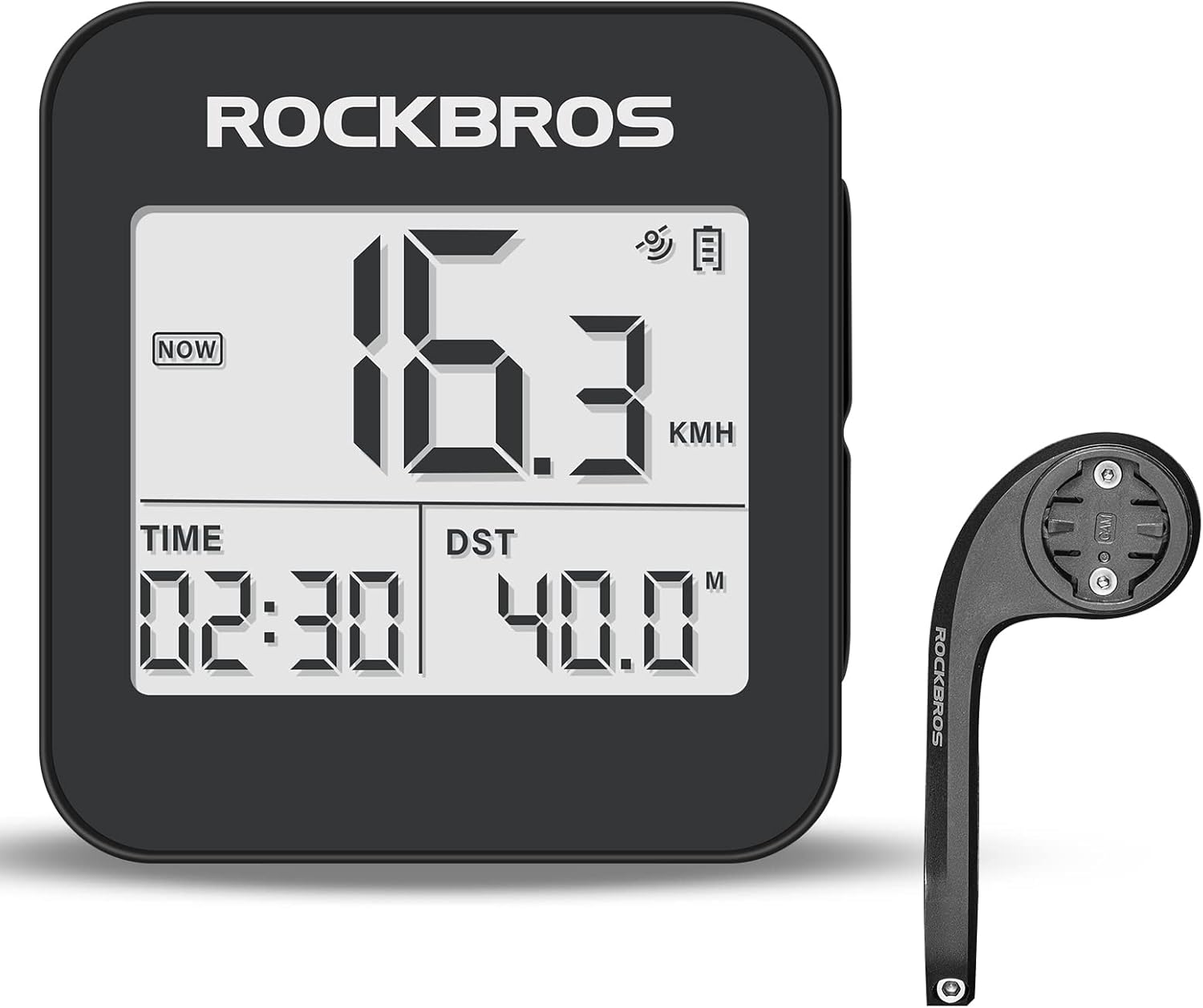 ROCKBROS GPS Bike Computer - Waterproof Cycling Odometer with Automatic Backlight & Large Display