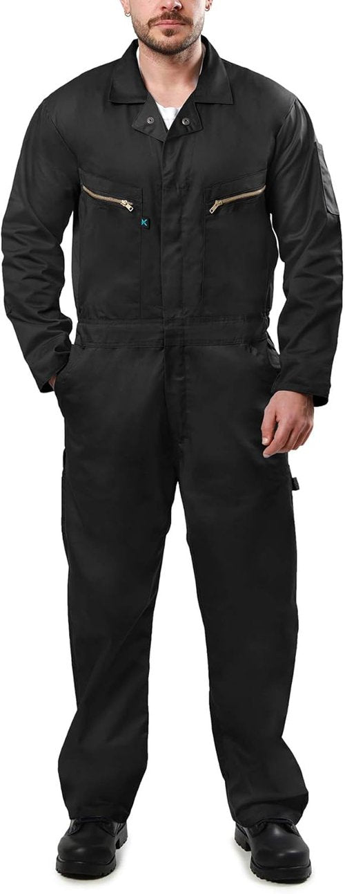 Kolossus Pro-Utility Coverall - Cotton Blend Long Sleeve with Zippered Front Pockets