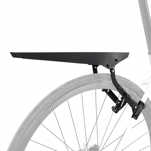 SUKOUSRAM Bicycle Fender for Maintain Road Bike Front/Rear Wheel Adjustable and Lightweight Widen Carbon Fiber Pattern Mudguard