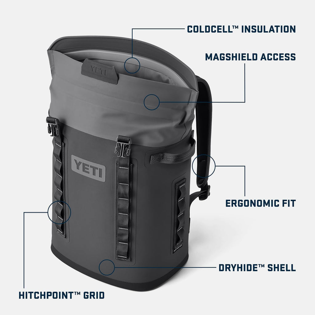 YETI Hopper M Series Backpack Cooler - Soft-Sided Design with MagShield Access
