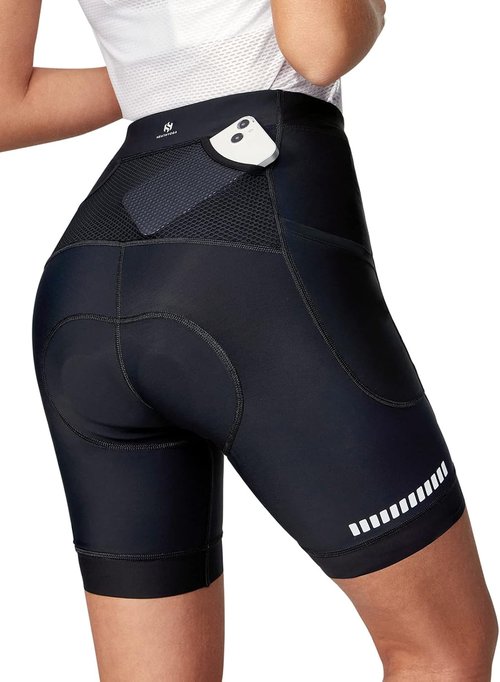 Heathyoga Women's 4D Padded Bike Shorts - Comfortable Cycling Shorts with Pockets | Perfect for Biking