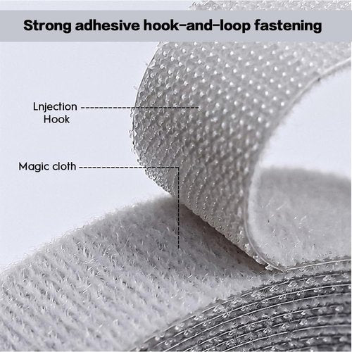 Adjustable Cable Ties - 6.5Ft x 2 Rolls | Reusable Hook and Loop Fasteners for Wire Management - Black