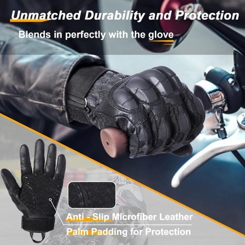 Motorcycle Riding Gloves for Men - Touchscreen, Anti-Slip Rubber Guard for Tactical Use | Perfect for Dirt Biking