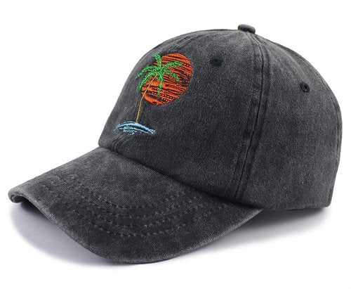 Hawaiian Beach Vacation Essentials, Sun Visor Hats for Travel Accessories, Tropical Vacation Outfits for Men Women, Birthday Gift for Dad Mom (US, Alpha, One Size, Black)