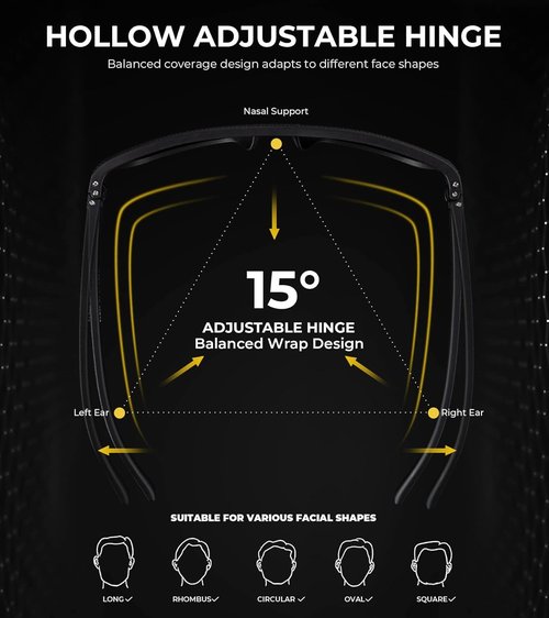 KALIYADI Polarized Sunglasses - Lightweight UV Protection for Men | Ideal for Driving, Fishing, Golf
