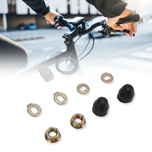 Hub Motor Nuts Kit, Steel Wheel Axle Nut M14 Nuts Washer Kit with 14mm Shaft for Electric Bikes Scooters Component Axle Nut