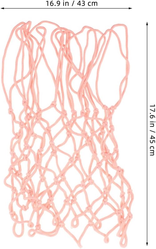 BESPORTBLE Luminous Pink Basketball Net - Durable Polyester Mesh for Easy Outdoor Installation | All Ages