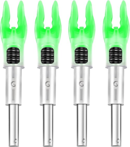 DEEPOWER Lighted Nocks for Arrows - 4/9 PCS with ON/OFF Switch | Fits .165-.246 Inch Diameters