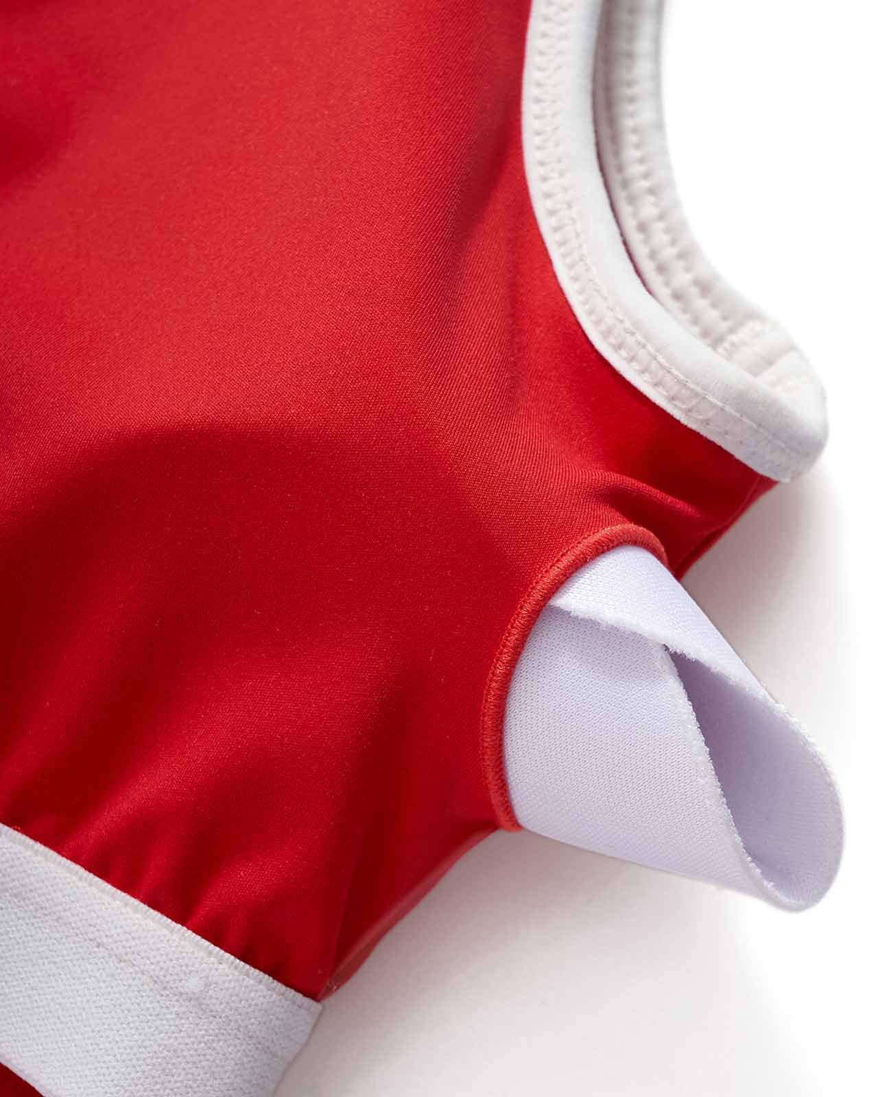 SUUKSESS Women Sweetheart Neckline Longline Sports Bra Padded Basic Workout Crop Tank Top (Red, M)