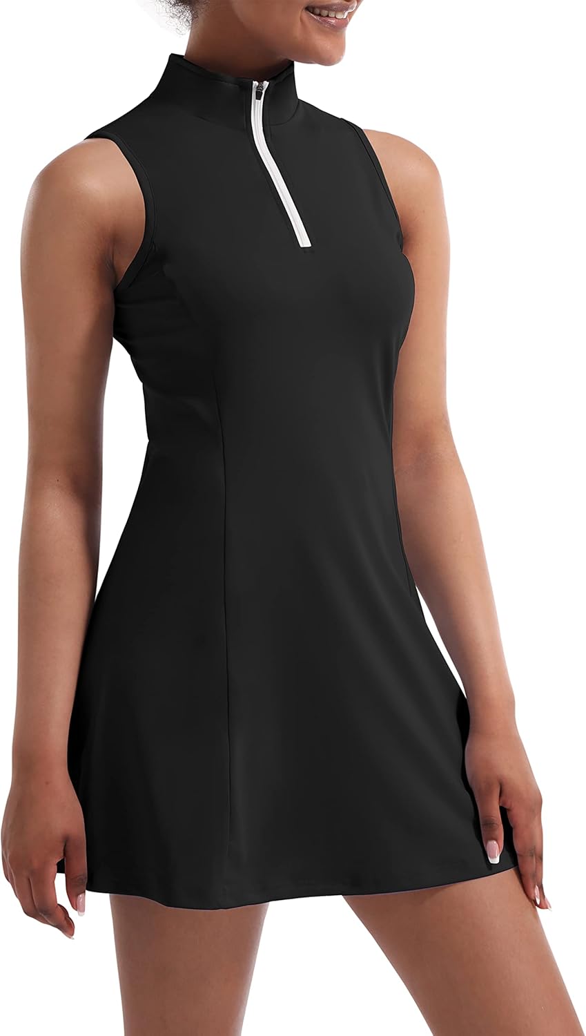 Skiennix Women's Tennis Dress - Built-In Shorts & Pockets for Comfortable Athletic Wear