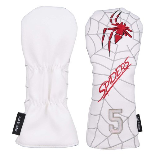4pcs/Set Spider Embroidery White Golf Club Driver Fairway Wood Hybrid Head Covers 1 3 5 UT Covers