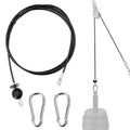 Favuit Fitness Pulley Cable, Gym Replacement Cable, Heavy Duty Steel Wire Rope, Black, 98IN