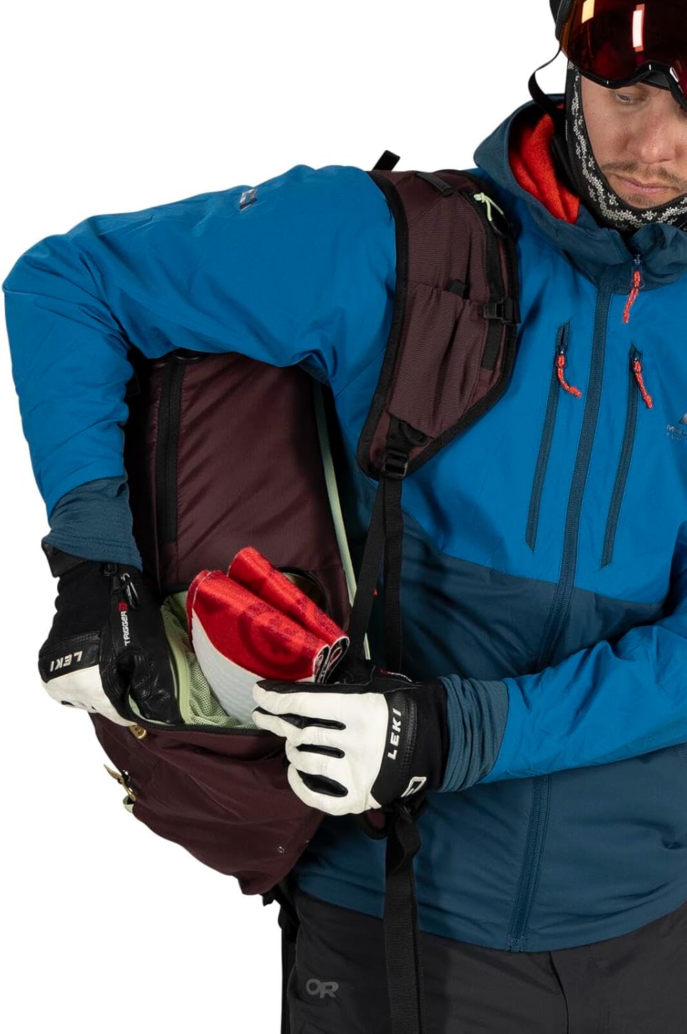 Osprey Firn 18L Ski & Snowboard Backpack - Elderberry Purple & Peppermint Green | Small/Medium Size