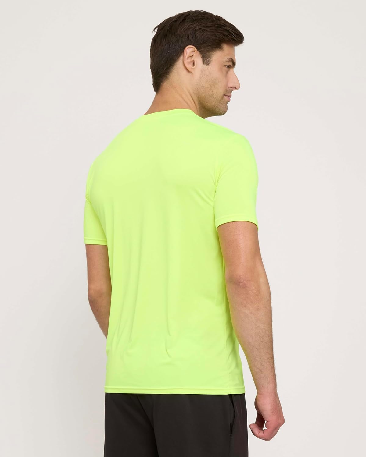 Real Essentials Men's Dry-Fit Short Sleeve Crew Neck T-Shirts - 5 Pack for Gym & Fitness