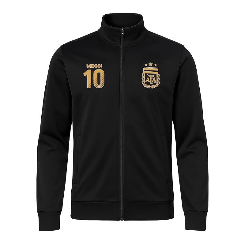 Track Jacket for Argentina Soccer Fan - Lionel Messi Licensed Unisex 88tj Bronze Medium