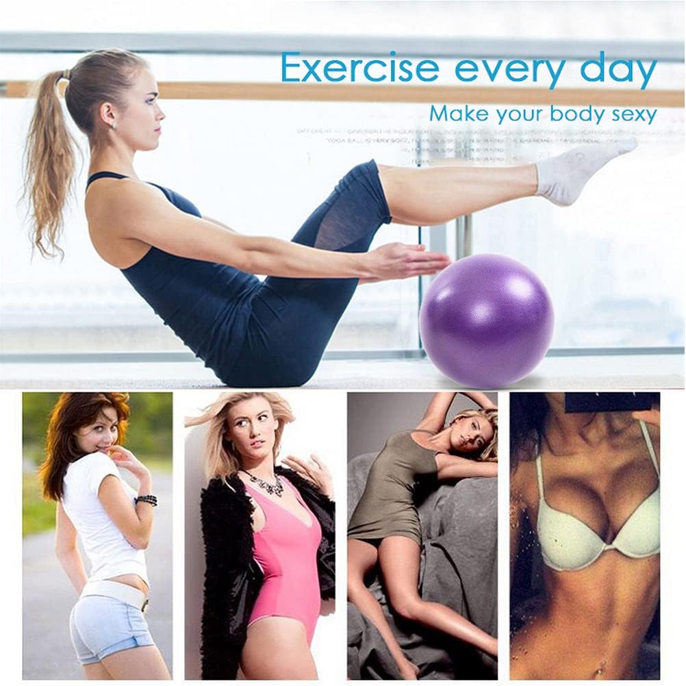 Small Pilates Ball - 9 Inch Mini Exercise Ball for Yoga, Core Training & Stability