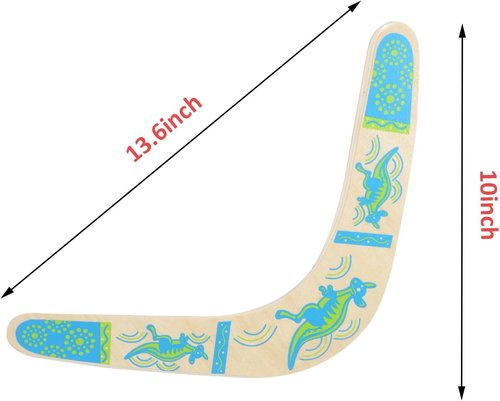 Boomerang | Handmade Wooden V-Shaped Boomerang for Kids & Adults - Authentic Australian Style, Blue