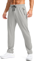 Pudolla Men's Lightweight Hiking Pants - Quick Dry Outdoor Sweatpants with Zipper Pockets | Athletic Travel Gear