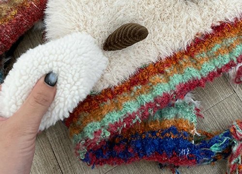 Winter Warm Plush Faux Fur Knitted Animal Hat Cozy Cute Horns Sheep Ears Beanie Cap Ear Flap Thick Lining Crochet Hats 2026 Khaki