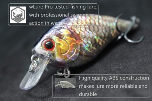 Minnow Crankbait | Bass Fishing Lure with Jerkbait Design - Perfect for Tackle Box Essentials