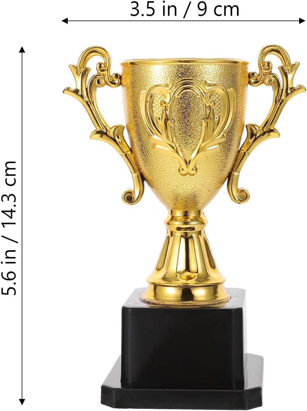 Premium Gold Plastic Trophy Cup Awards Ideal for Sports Tournaments Competitions and Parties
