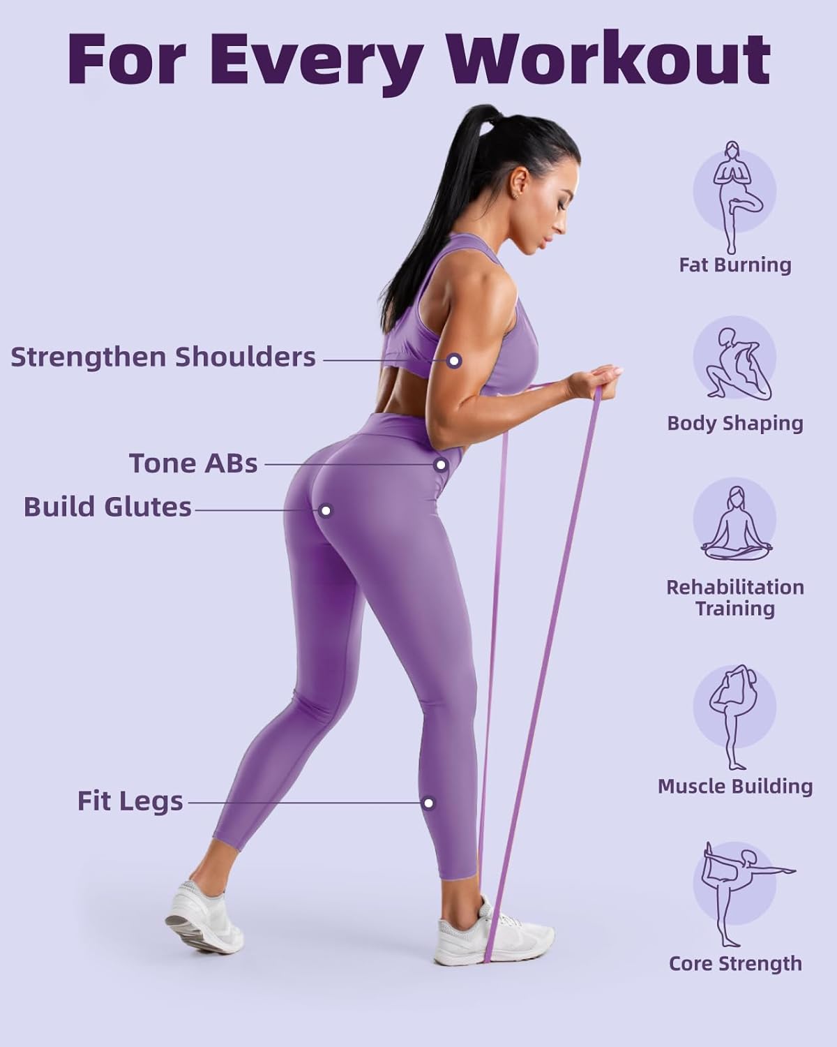 Skiennix Resistance Bands Set - Versatile Pull Up Bands for Men & Women with Door Anchor, Training Poster & Pouch