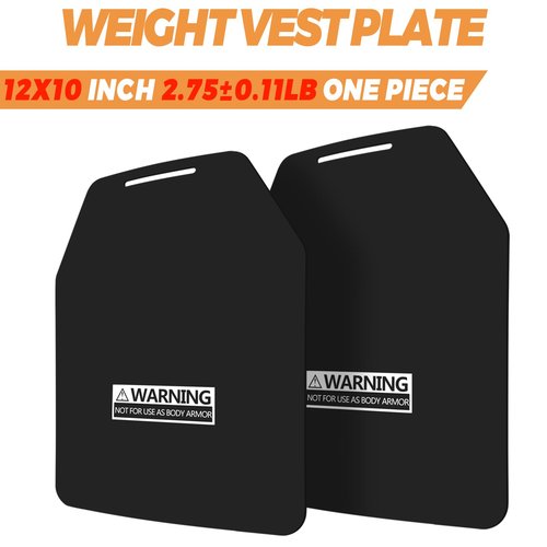 ULIONTAC Alloy Steel Weight Vest Plates 2.75lbs Hexagon Tactical Curved Plates for Weight Vest, Fixed Weight Plates for Training, Home Gym Workout 12x10 inch (Black)