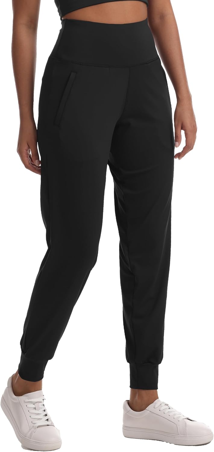 Skiennix Women's Joggers - Lightweight High-Waisted Athletic Pants with Pockets for Yoga & Gym