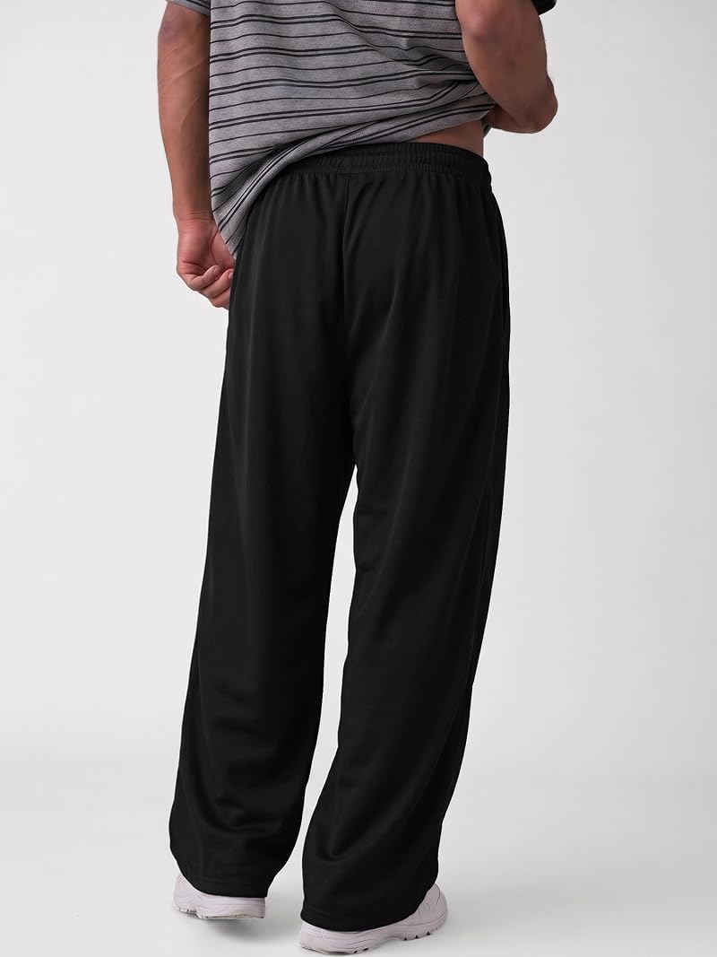 Men's Baggy Sweatpants in Cotton-Blend - Black, Size Medium
