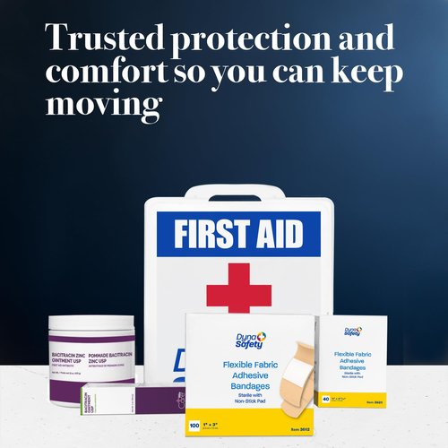 Dynarex Adhesive Fabric Bandage, 1 Inches X 3 Inches Sterile, 100 Count (Pack of 3)