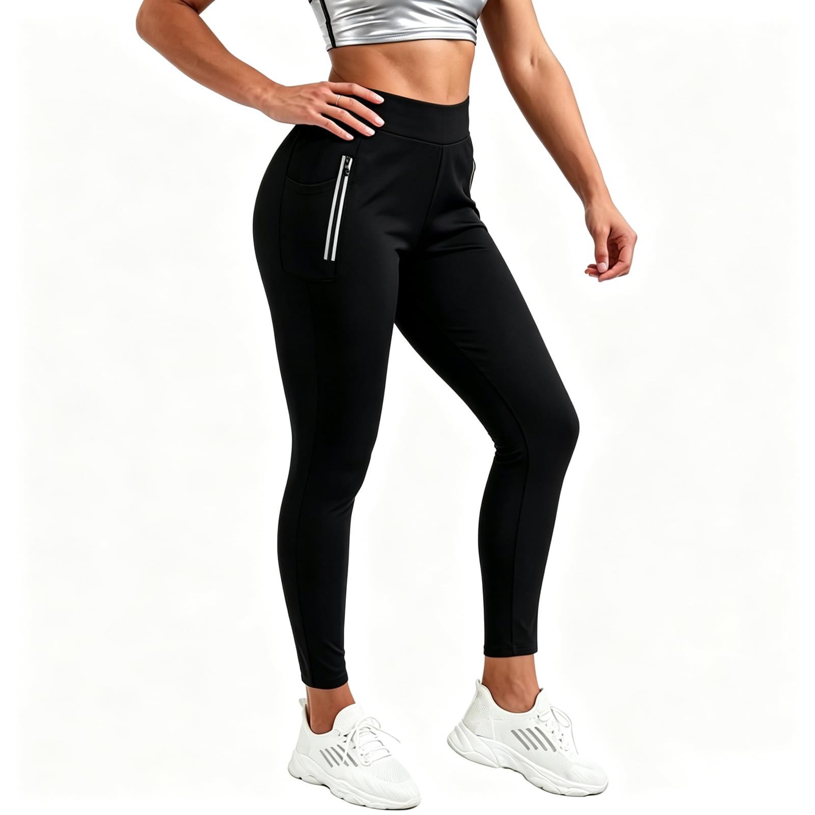 Sauna Suit Hot Sweat Body Shaper Jacket Waist Trainer Long Sleeve Zipper Shirt Workout Top