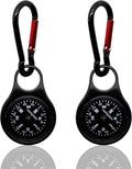 Sanung C-50 Mini Survival Compass - 2-Piece Zinc Alloy Clip-On Keychain Holder for Outdoor Adventures