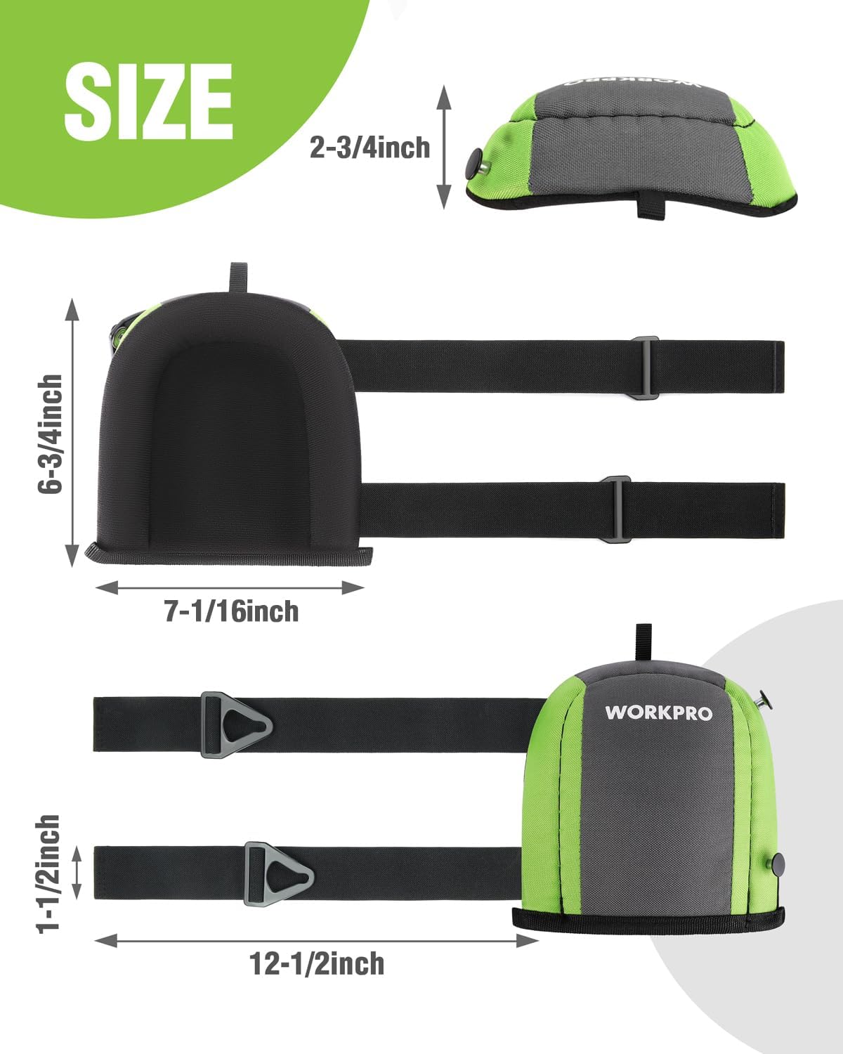 WORKPRO Garden Knee Pads - Comfortable Foam Padding for Kneeling | Unisex-Adult, Ideal for Gardening & Construction