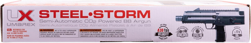 Umarex Steel-Storm .177 Caliber BB Gun Air Pistol - Sleek Black Design for Precision Shooting