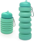Skiennix Collapsible Water Bottle - 20oz Portable Silicone Leakproof Design for Travel & Outdoor Activities