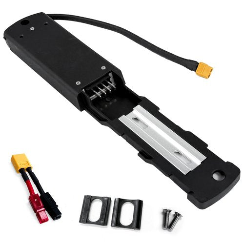 Ebike Battery Base, Mounting Plate Replacement for 4pin Hailong Electric Bike Bicycle Battery, Battery Holder Bracket with XT60 and Anderson Connector (HL03-4PIN)