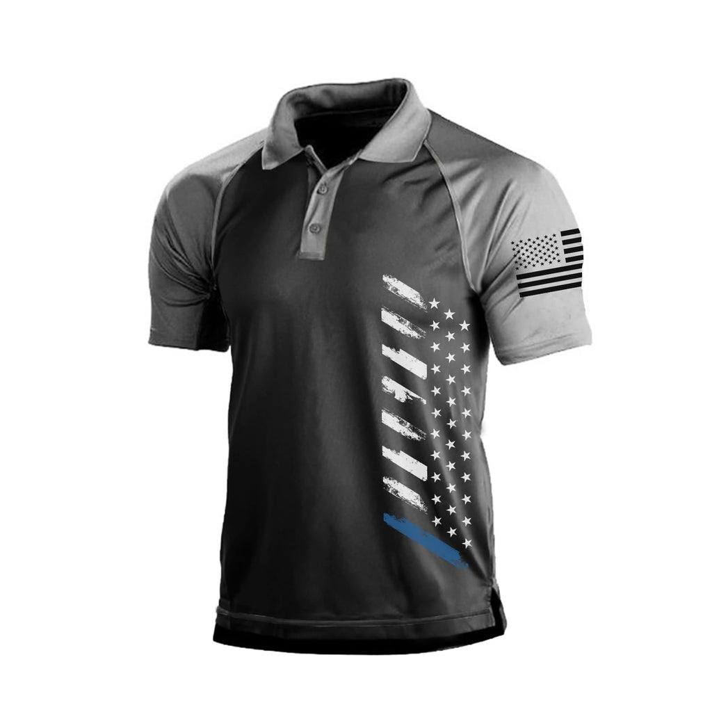 H HYFOL Short Sleeve Polo Shirts for Men Stretch Raglan Golf Polos for Men(Dark Grey,XL)
