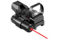 Lancer Tactical 1X22X33 Reflex Sight Red Dot Sight Red Green 4 Reticle Optics with Red Laser for 20mm Rail