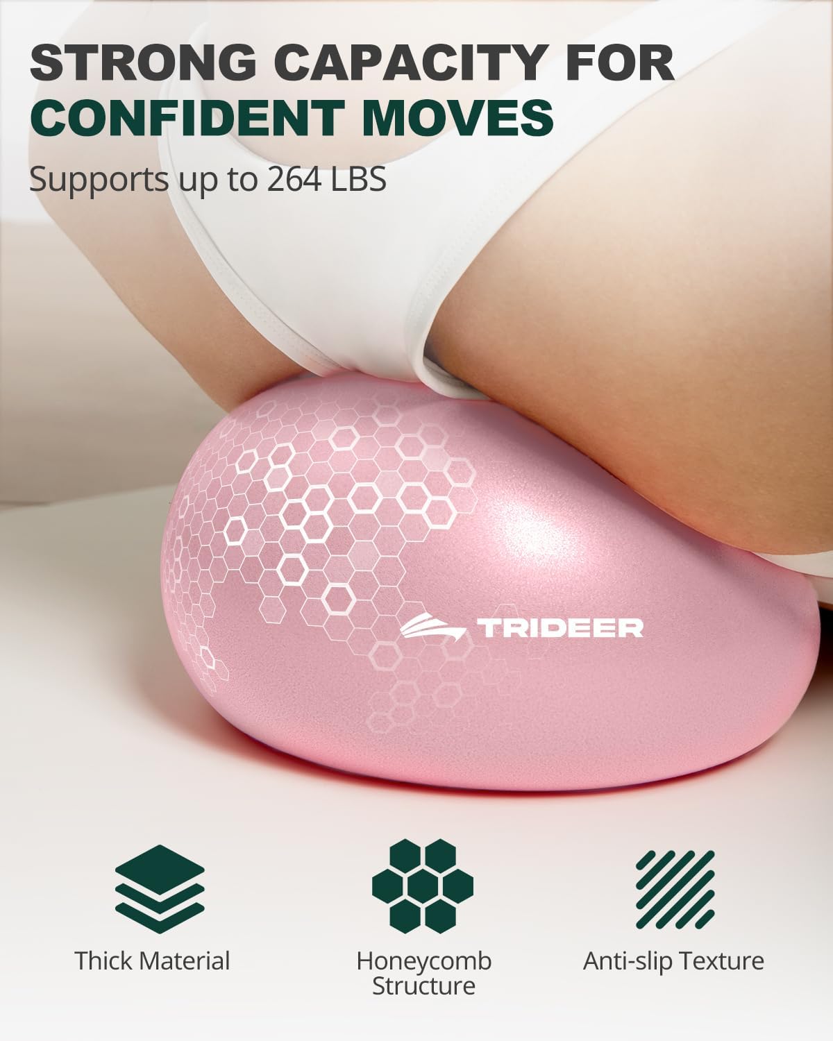 Trideer 9-Inch Pilates Ball - Small Exercise Ball for Yoga, Core Training & Physical Therapy