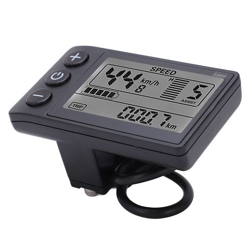 Majatou Speedometer, Odometer, Multifunctional LCD Display Instrument 24V 36V 48V Electric Control Panel, with Large LCD Backlight Display and