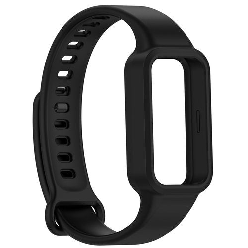 MOTONG Compatible with Xiaomi Smart Band 9 Active Replacement Band - Silicone Replacement Wrist Band Strap Compatible with Xiaomi Smart Band 9 Active/Redmi Band 3(Silicone Black)