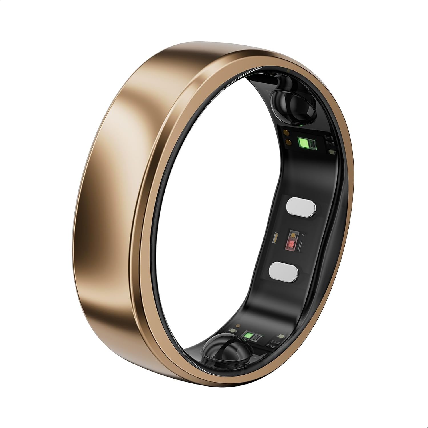 RingConn Gen 2 Air - Ultra-Thin AI Smart Ring with 10-Day Battery Life | Fitness, Sleep, Stress & HR Tracker for All (Size 6, Dune Gold)